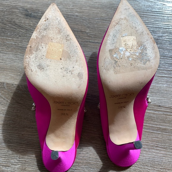 Jimmy Choo Bing100 in pink satin - Picture 4 of 4